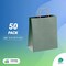 Amiff Sage Shopping Bags 8 x 4.75 x 10.5 Pack of 50 Sage Green Paper Bags with Handles 150 GSM Sage Green Kraft Bags with Handles Natural Sage Gift Bags with Handles Sage Color Gift Bags Bulk